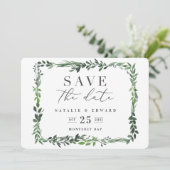 葉の水彩写真 Save the Date セーブザデート (スタンド正面)