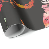 葉の水彩画パターンの狂った美しさ。手描き ラッピングペーパー (ロールコーナー)