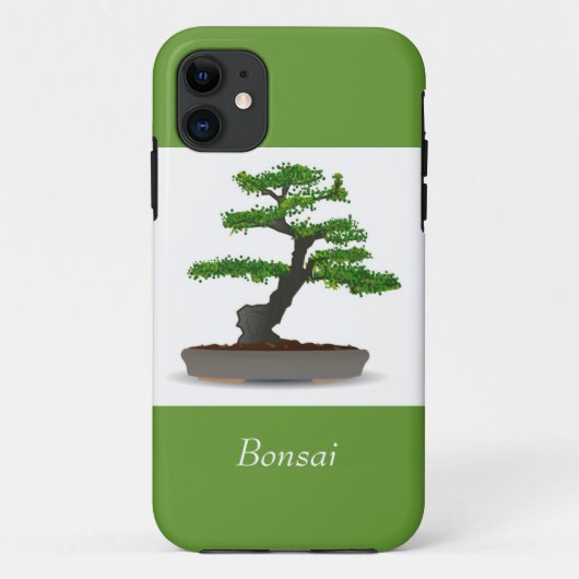 葉の点が付いている盆栽の日本のなミニチュア木 Case-Mate iPhoneケース (裏面)