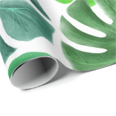 葉の熱帯モンステラ葉病 ラッピングペーパー (ロールコーナー)