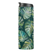 葉の熱帯植物モンステラ。シームレス タンブラー (回転右)