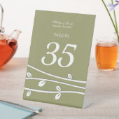 葉の白い枝 台座サイン (インサイチュ)