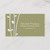 葉の白い枝 名刺 (正面)