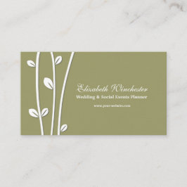 葉の白い枝 名刺