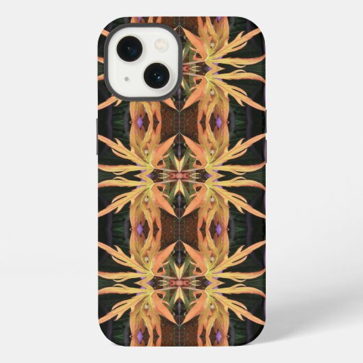 葉の研究パターン iPhoneケース (裏面)