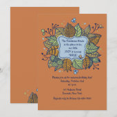 葉の秋の招待状の前 招待状 (正面/裏面)