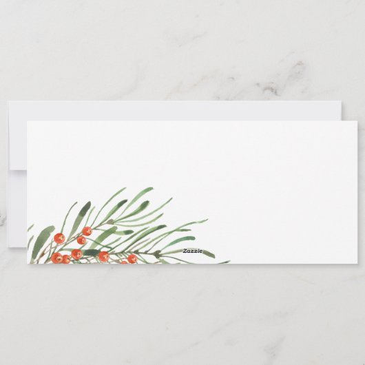 葉の素朴果実フェリズナヴィッダクリスマス シーズンカード (裏面)