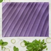 葉の紫色の対角線 キッチンタオル (折り畳み)