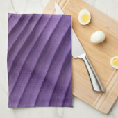 葉の紫色の対角線 キッチンタオル (四つ折り)