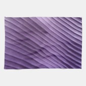 葉の紫色の対角線 キッチンタオル (横)