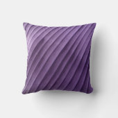 葉の紫色の対角線 クッション (裏面)
