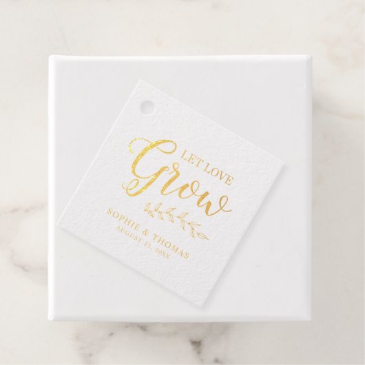 葉の結婚式は愛をフォイルを成長させる フェイバータグ (箱)