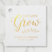 葉の結婚式は愛をフォイルを成長させる フェイバータグ (正面)