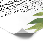 葉の緑のオープンバー結婚の徴候 ポスター (角)