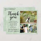 葉の緑の水の色の結婚ありがとうありがとう3写真 ポストカード (正面/裏面)