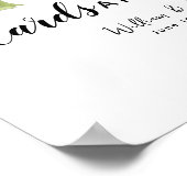 葉の緑の葉のカードとギフトパーティー ポスター (角)