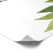 葉の緑の葉ソーシャルメディ結婚アのハッシュタグ ポスター (角)