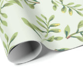 葉の緑の葉 ラッピングペーパー (ロールコーナー)