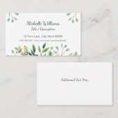 葉の緑葉の水色 名刺 (正面/裏面)