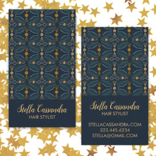 葉の羽毛タエレガントイルモダンパターン 名刺