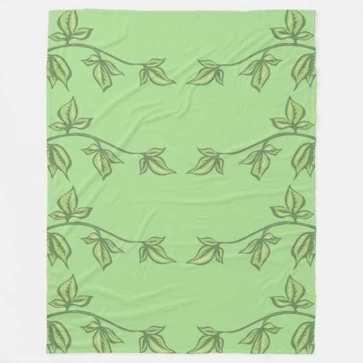 葉の背縁ど景 フリースブランケット (正面)