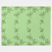 葉の背縁ど景 フリースブランケット (正面(横))