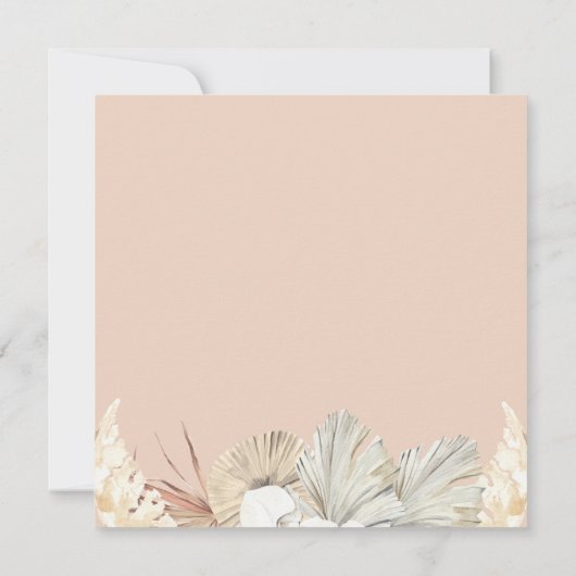 葉の自然枠結婚式招待状 招待状 (裏面)