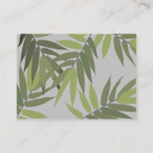 葉の芸術的なエレガント 名刺 (裏面)