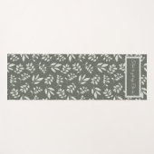 葉の葉のパターンに私の気を取得する時間 ヨガマット (正面(横))