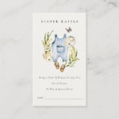 葉の葉の男の子の服おむつラッフルベビーシャワー エンクロージャーカード (正面)