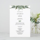 葉の葉の結婚式プログラム (スタンド正面)