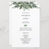 葉の葉の結婚式プログラム (正面/裏面)