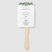 葉の葉の結婚式プログラム ハンドファン (正面)