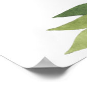 葉の葉の緑が自分の環境を作カスタムる ポスター (角)