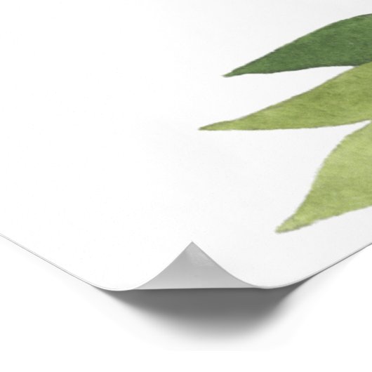 葉の葉の緑が自分の環境を作カスタムる ポスター (角)