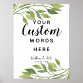 葉の葉の緑が自分の環境を作カスタムる ポスター (正面)