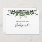 葉の葉の花嫁のフラットカード サンキューカード (正面/裏面)