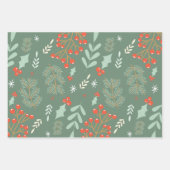 葉の葉実星パターン ラッピングペーパーシート (正面3)