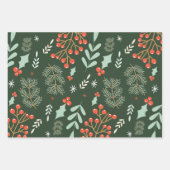 葉の葉実星パターン ラッピングペーパーシート (正面2)