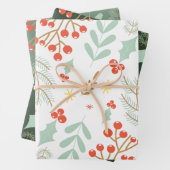 葉の葉実星パターン ラッピングペーパーシート (インサイチュ)