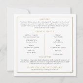 葉の葬儀追悼会式次第プログラム (裏面)