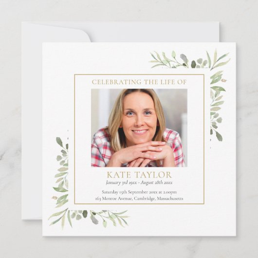 葉の葬儀追悼会式次第プログラム (正面)