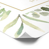 葉の葬儀 追悼 生命の記念写真 ポスター (角)