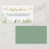 葉の表エレガント示シャワーエンクロージャカード エンクロージャーカード (正面/裏面)