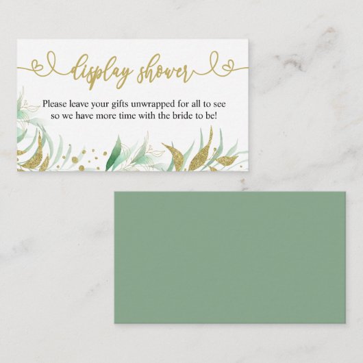 葉の表エレガント示シャワーエンクロージャカード エンクロージャーカード (正面/裏面)