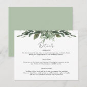 葉の詳細 封入カード 招待状 (正面/裏面)