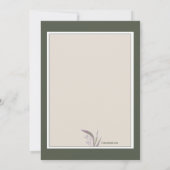 葉の誕生日パーティーへの招待 招待状 (裏面)