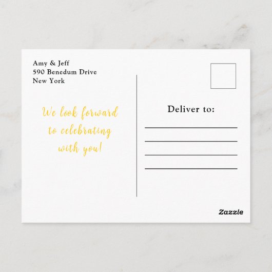 葉の誕生日会地中海の付きレモン ポストカード (裏面)