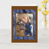 葉の足のプリント カード (黄色い花)