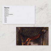 葉の避難所(colouの下のネイティブアメリカン家族 名刺 (正面/裏面)